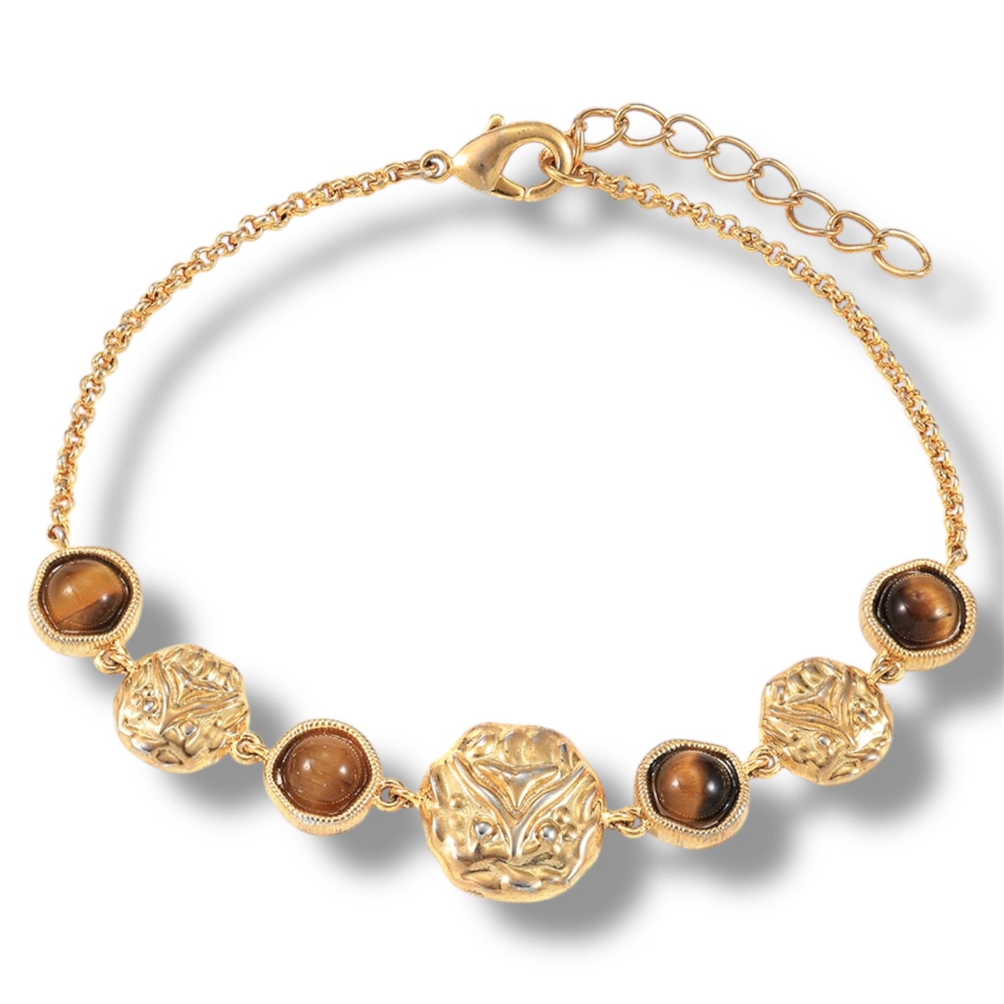 Solar Gaze Bracelet- Tiger eye Gold LM