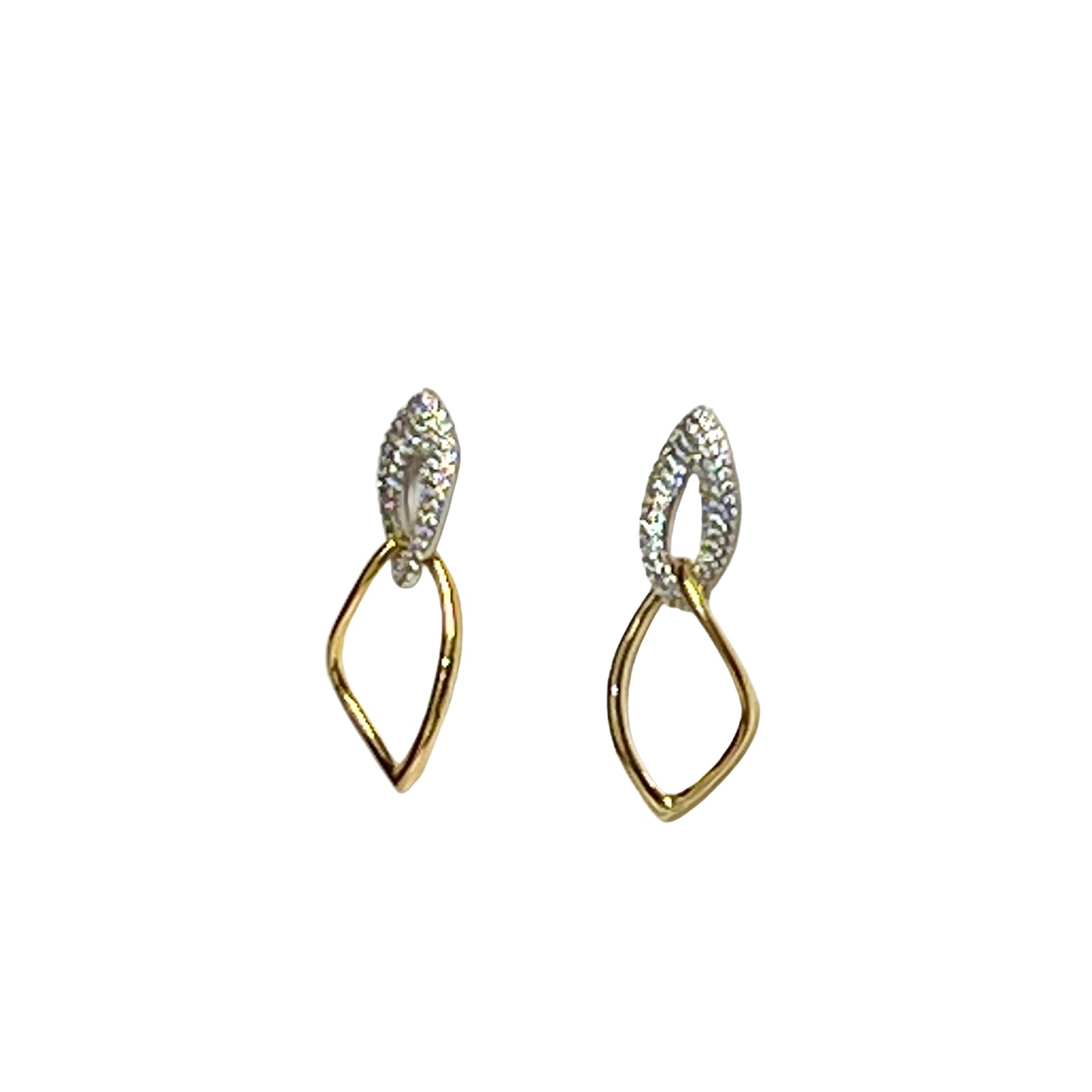 Luxe Petal Link Drops Earring-Gold LM