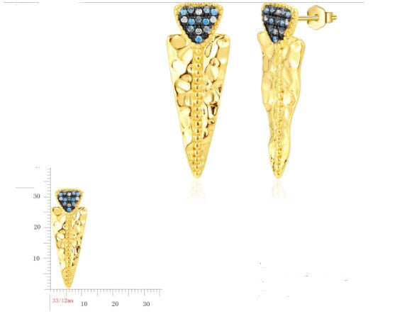 Aurora Dagger Earrings-Gold LM