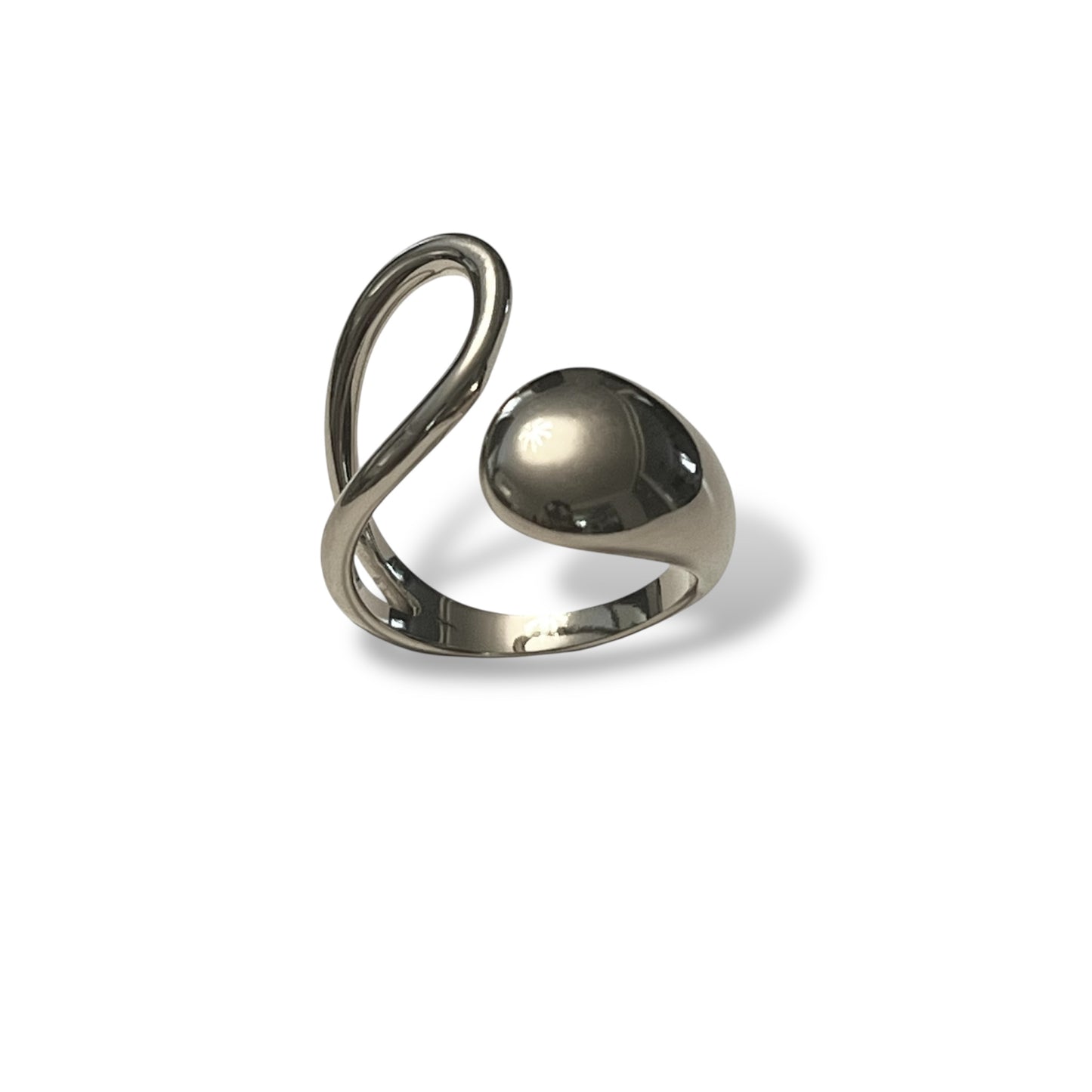 Liquid Loop Ring-Silver LM