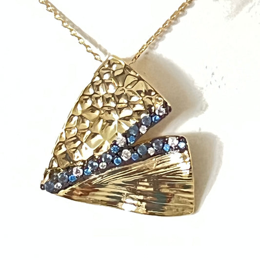 Ocean Crest Pendant-Gold LM