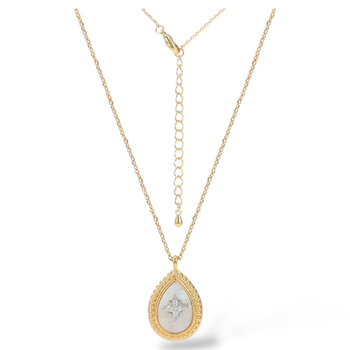 Celestial Teardrop Necklace-Gold "LM"