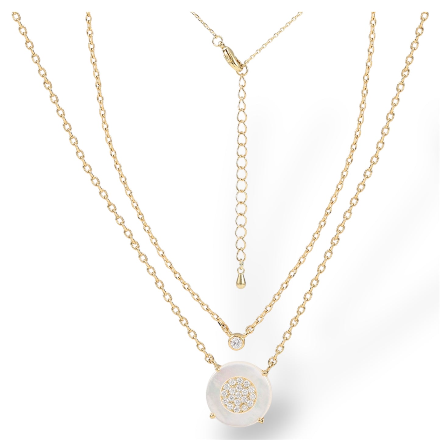 Luminous Orbit Pendant Necklace-Gold LM