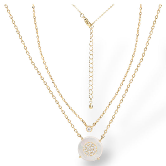 Luminous Orbit Pendant Necklace-Gold LM