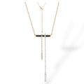 Midnight Duality Necklace-two tone "LM"