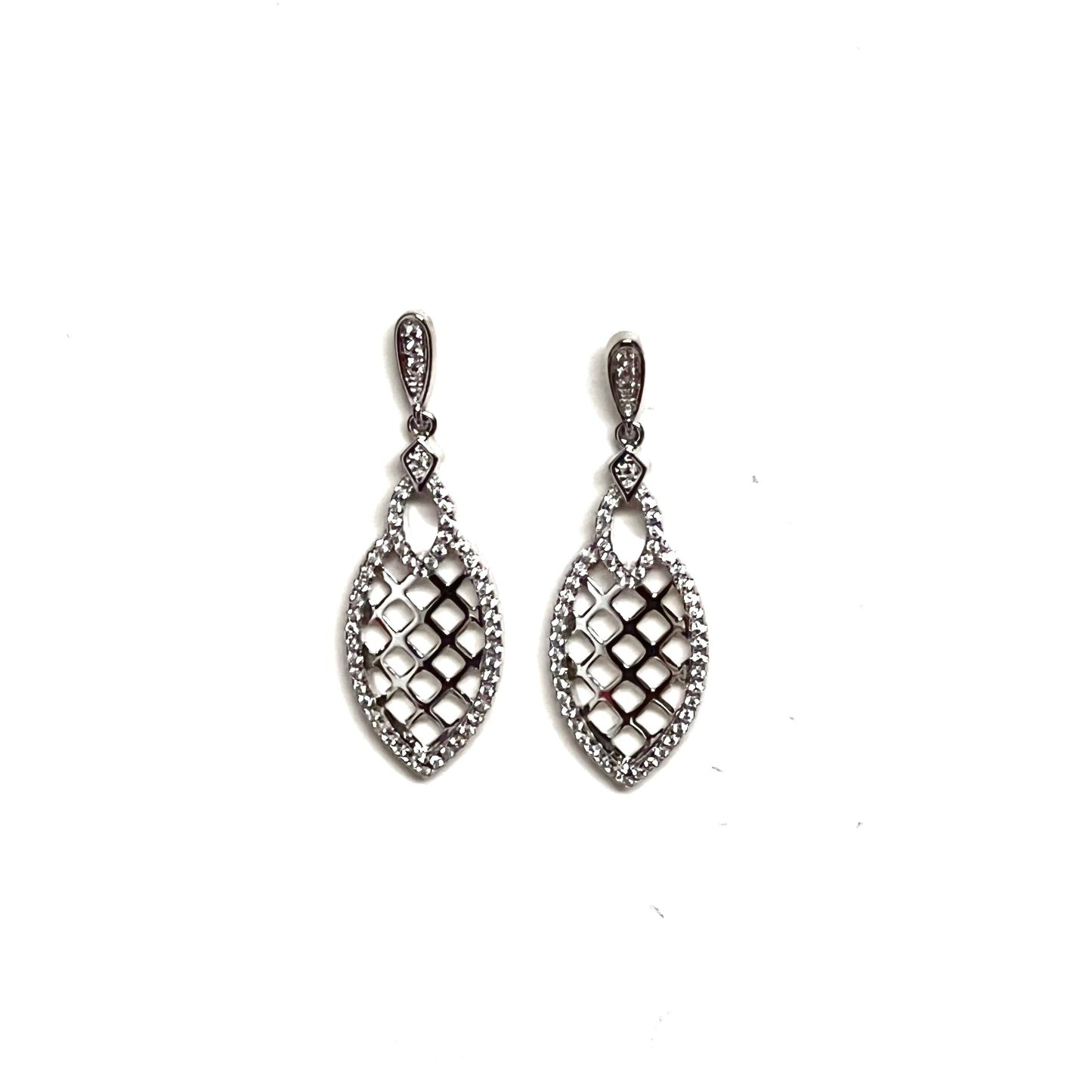 Lattice Luxe Drops Erring-Silver LM