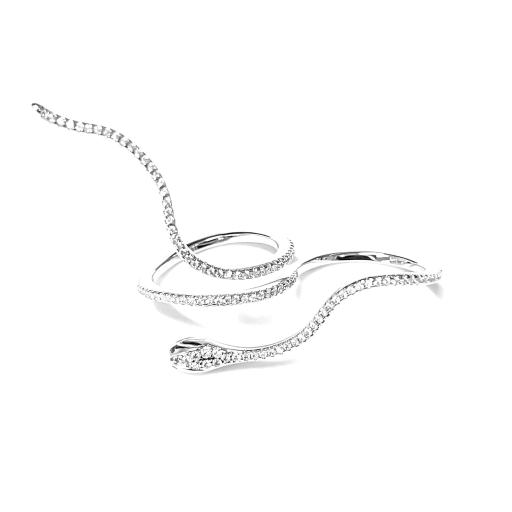 Serpent Spell Double Finger Ring "LM"