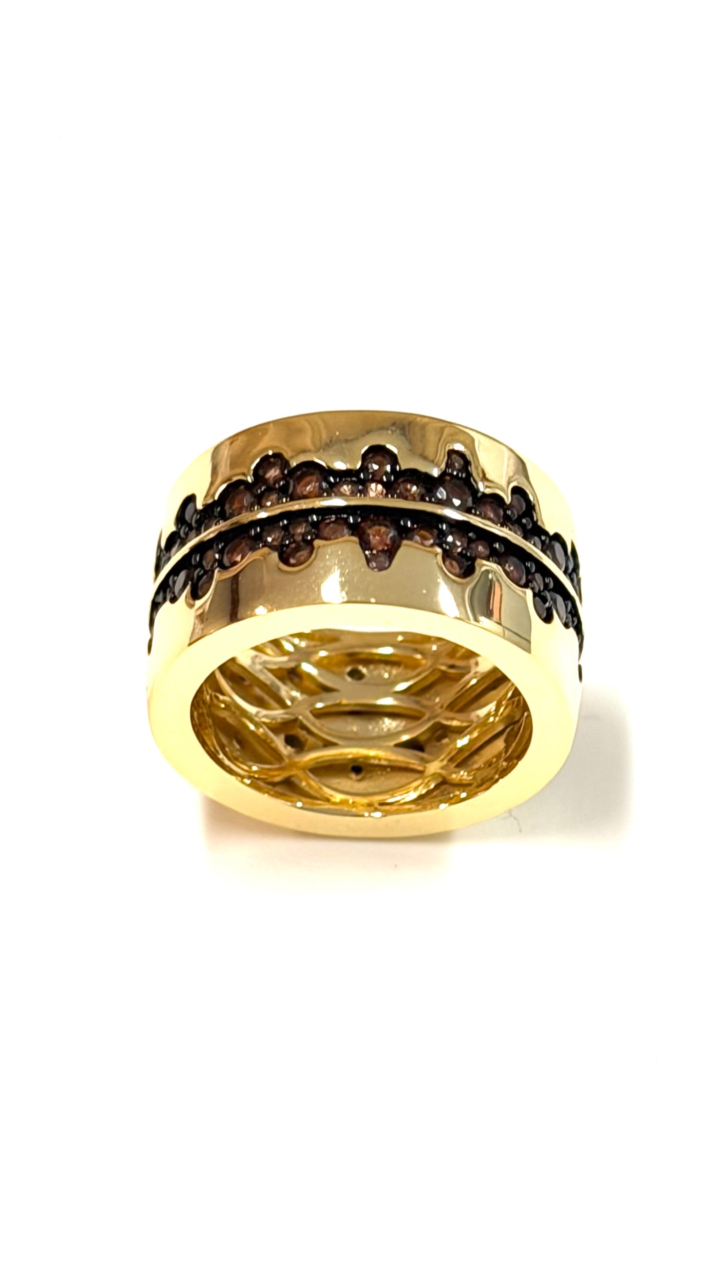 Crown Lace Gold Band Ring-GOLD  LM