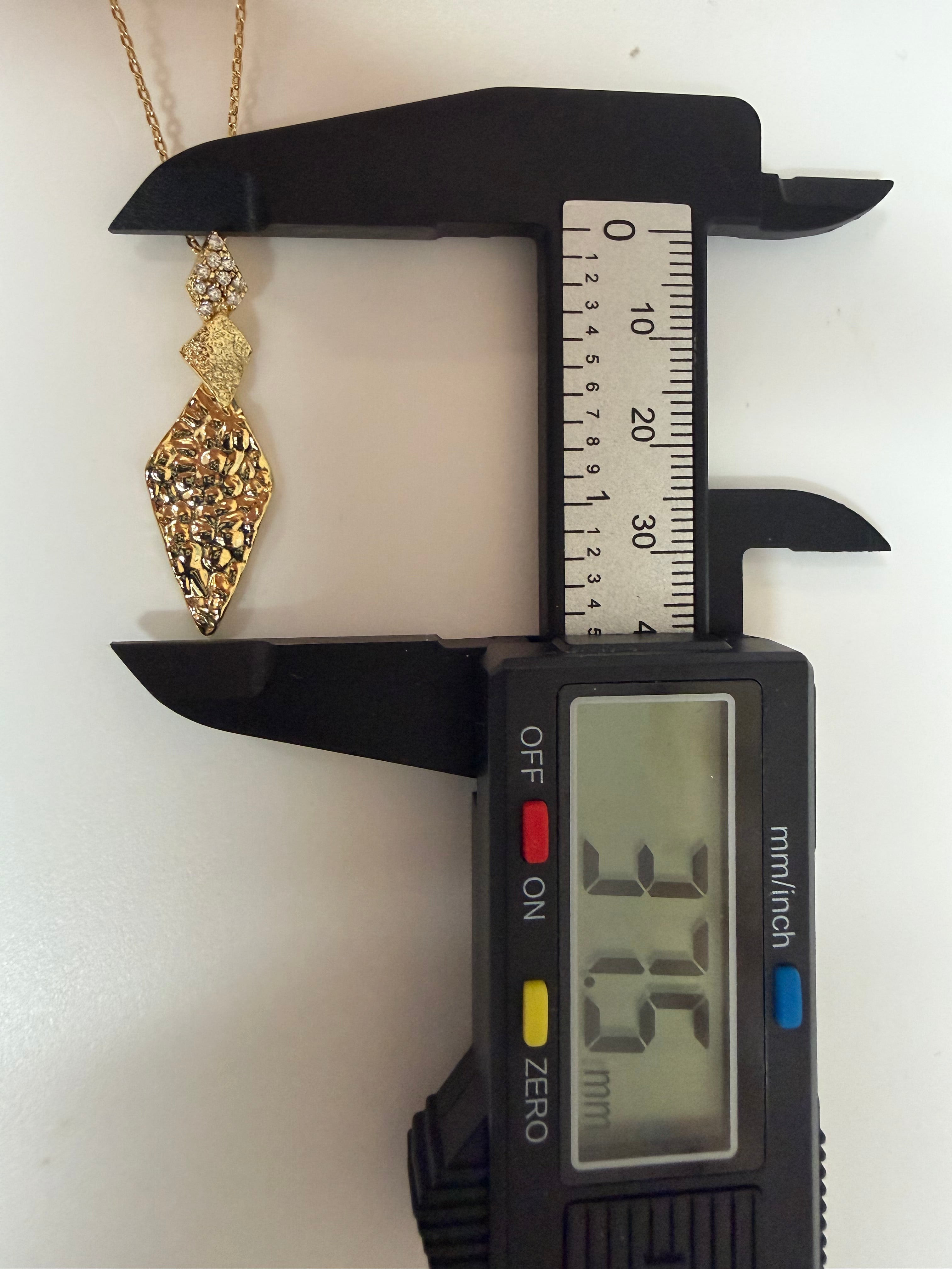 Golden Obelisk Pendant "LM"