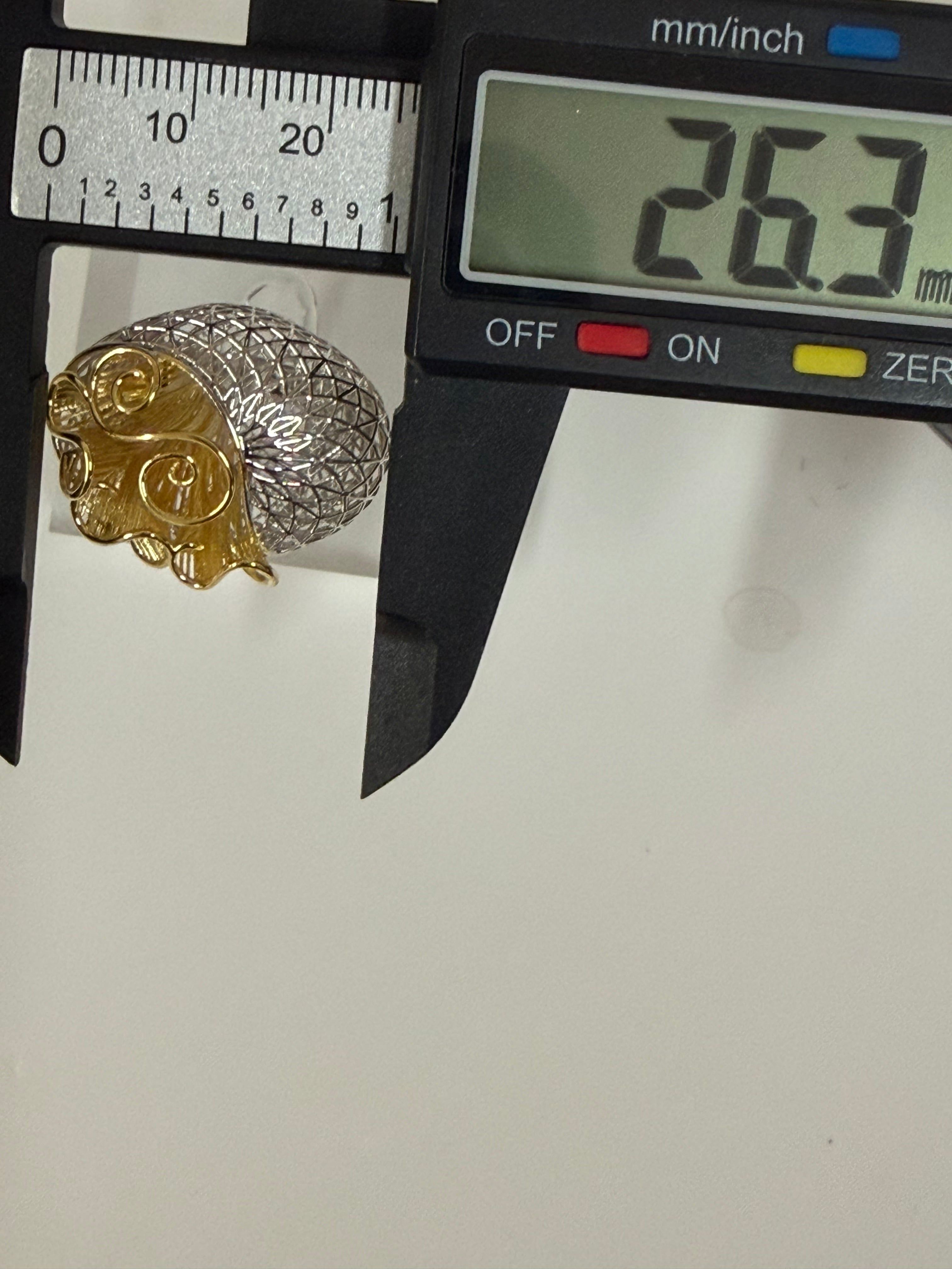 Ethereal Swirl Filigree Ring-Two Tone "LM"
