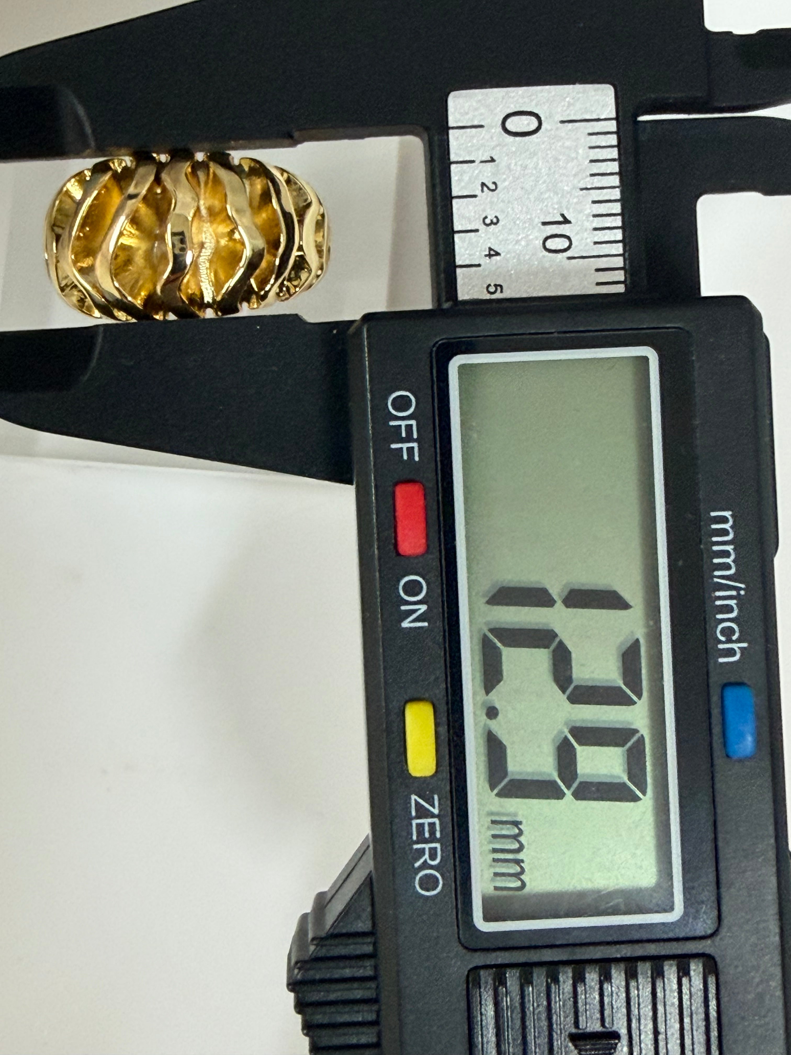 Golden Flame Wave Ring-Gold "LM"