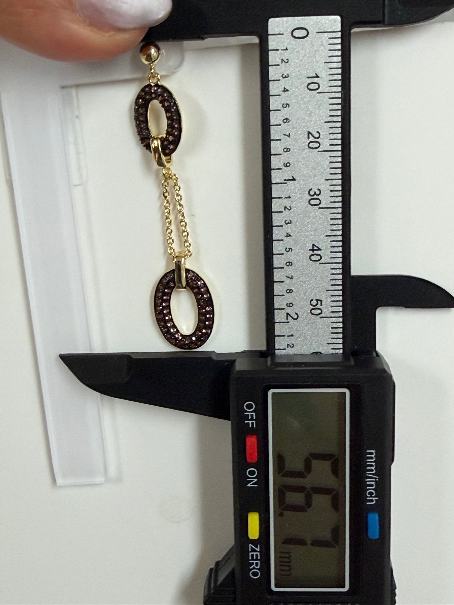 Choco Luxe Double Drop Earrings "LM"