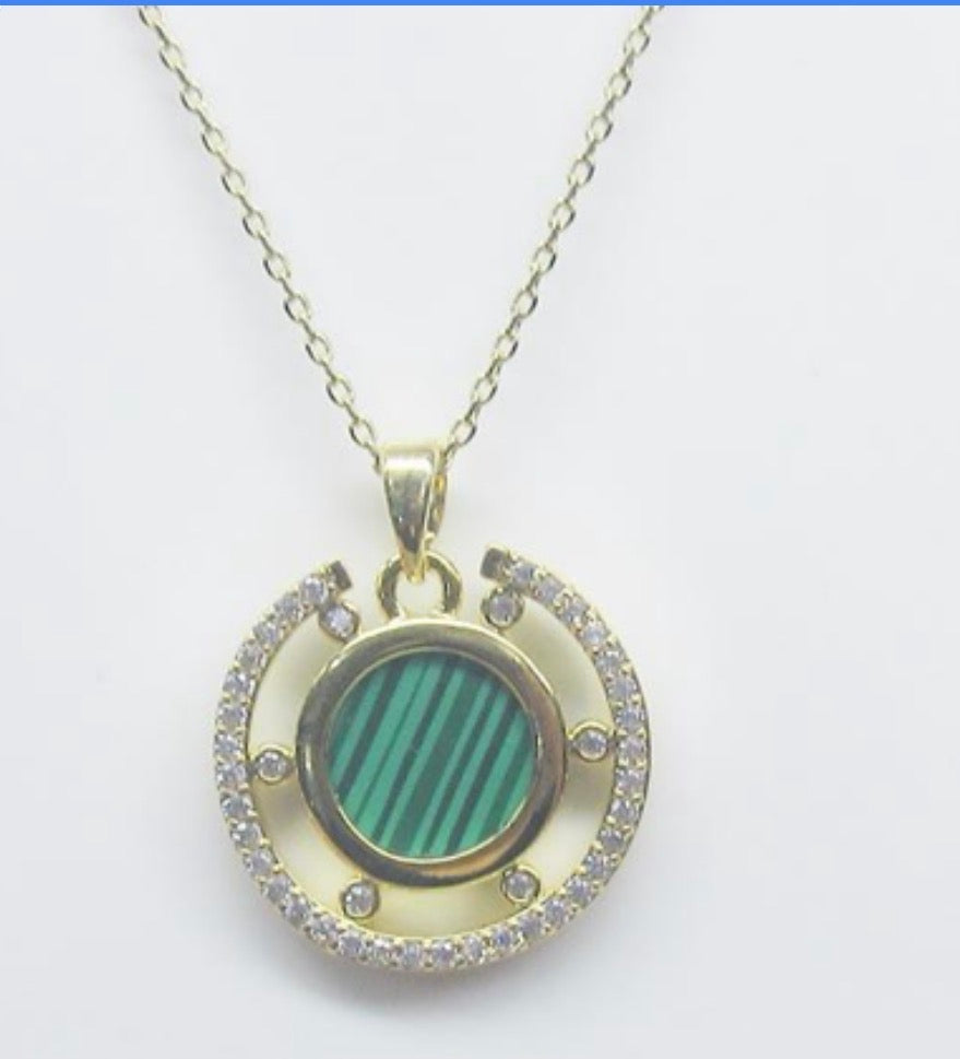 Celestial Circle Pendant Necklace "LM"