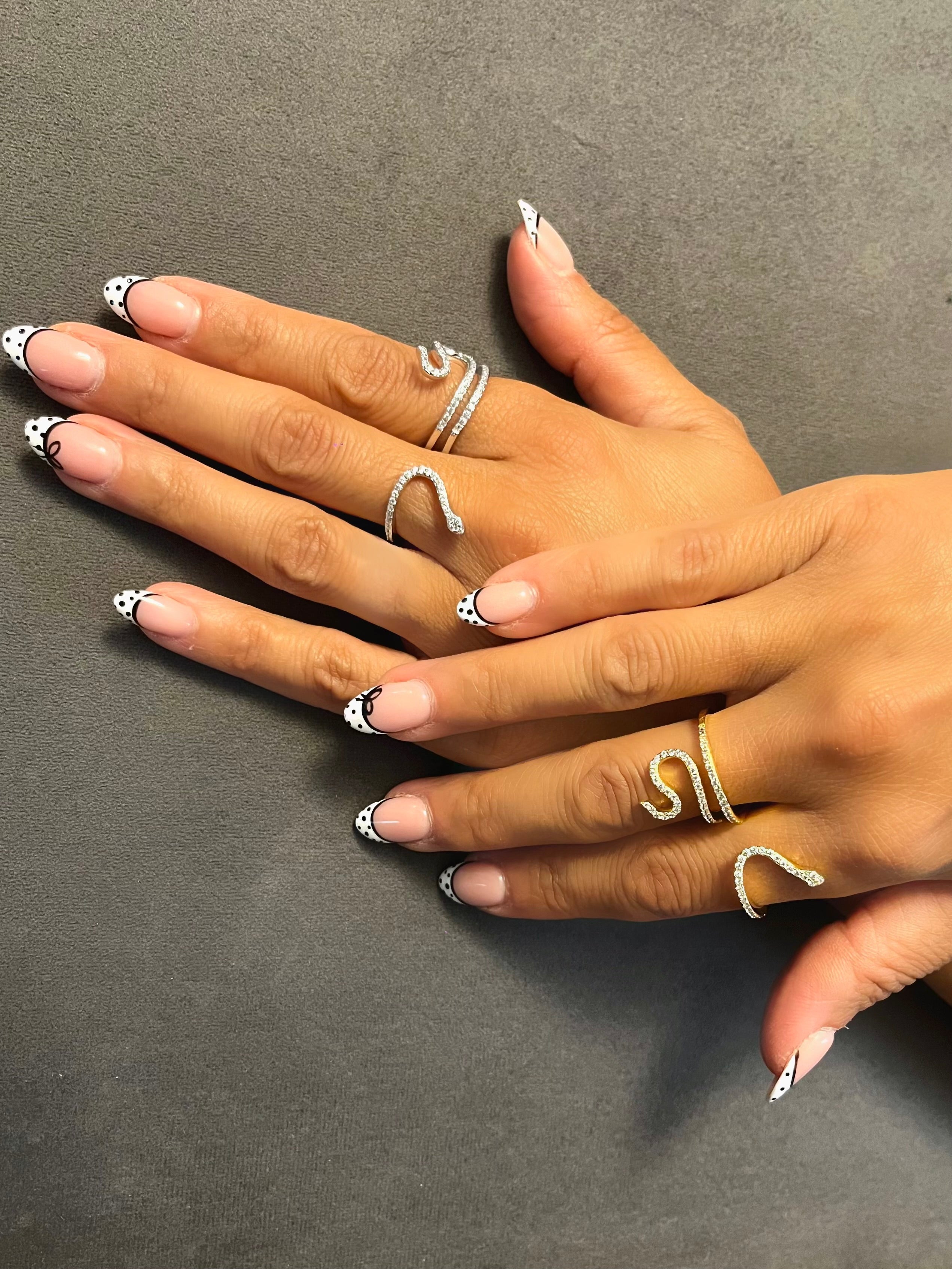 Twin Serpent Spark Ring "LM"