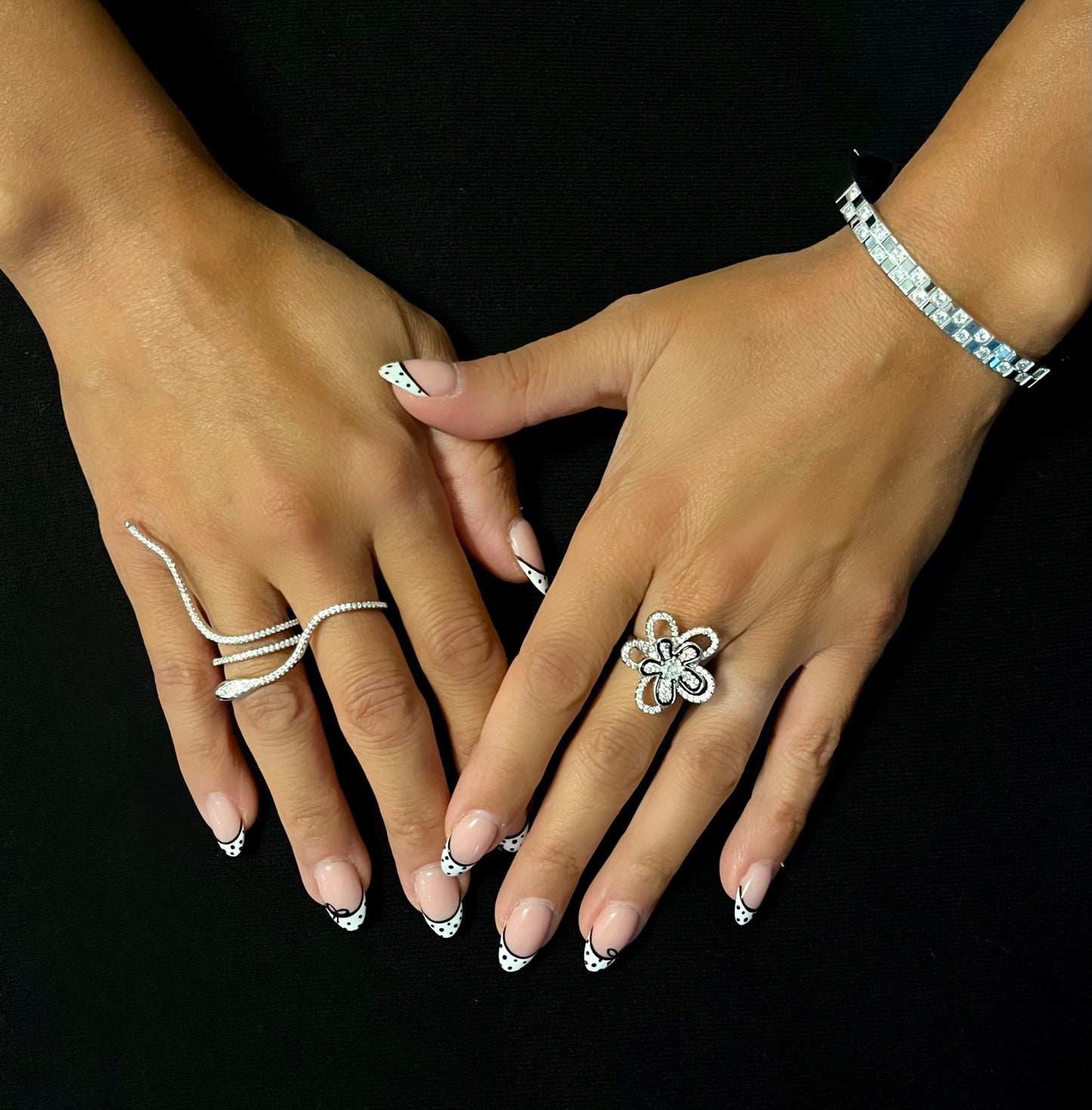 Radiant Row Bangle-Silver LM