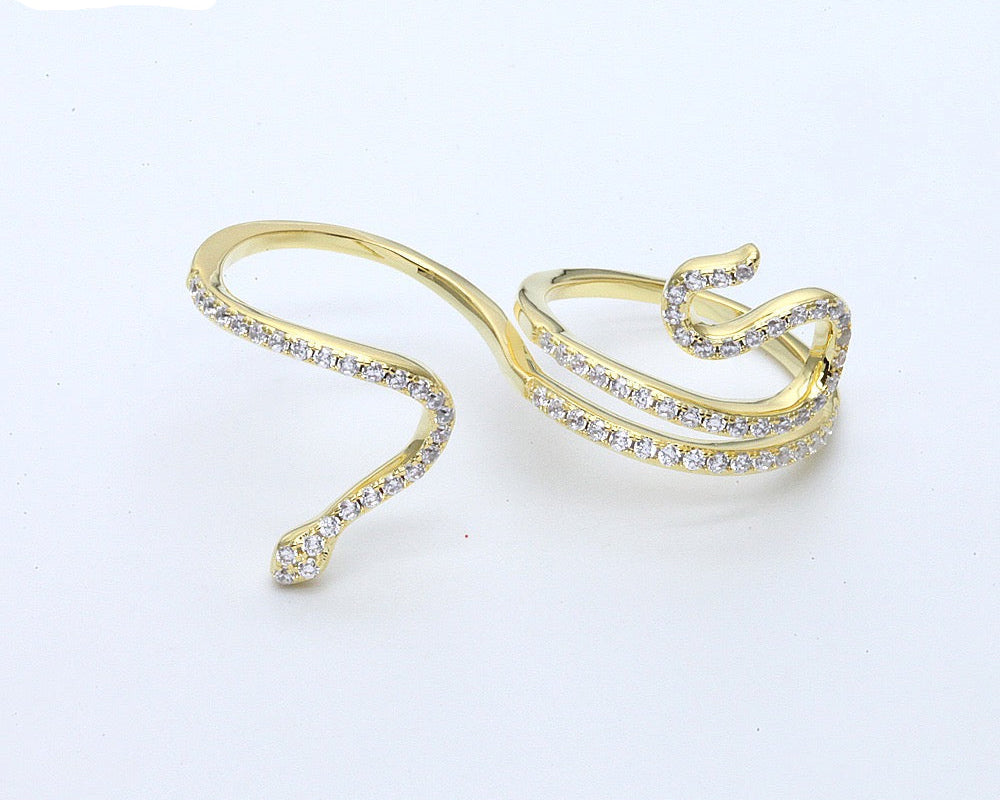 Twin Serpent Spark Ring "LM"