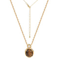 Tiger Eye Gold Pendant Necklace "LM"