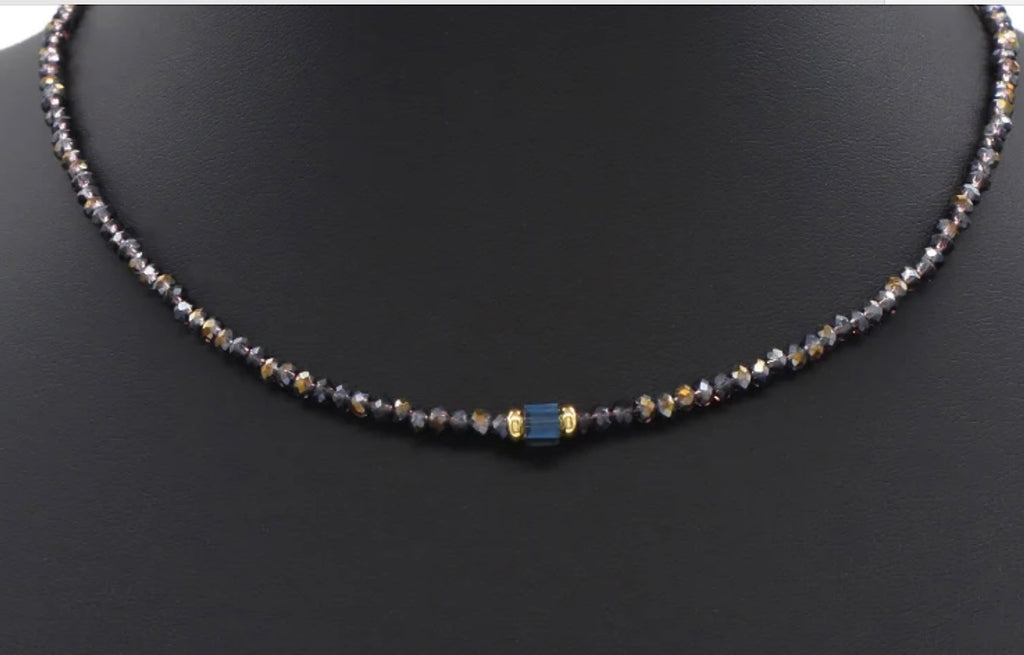 Desert Dusk Necklace Bead-Gold "LM"