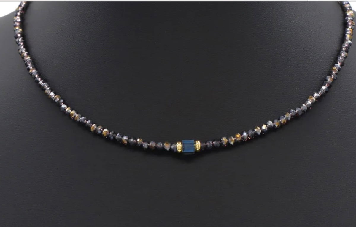 Desert Dusk Necklace Bead-Gold "LM"