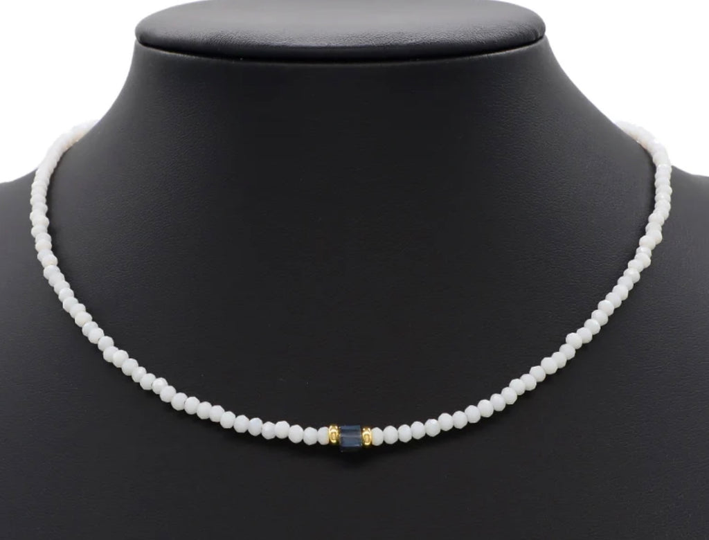 Frostbeam Charm Necklace Bead-Gold "LM"