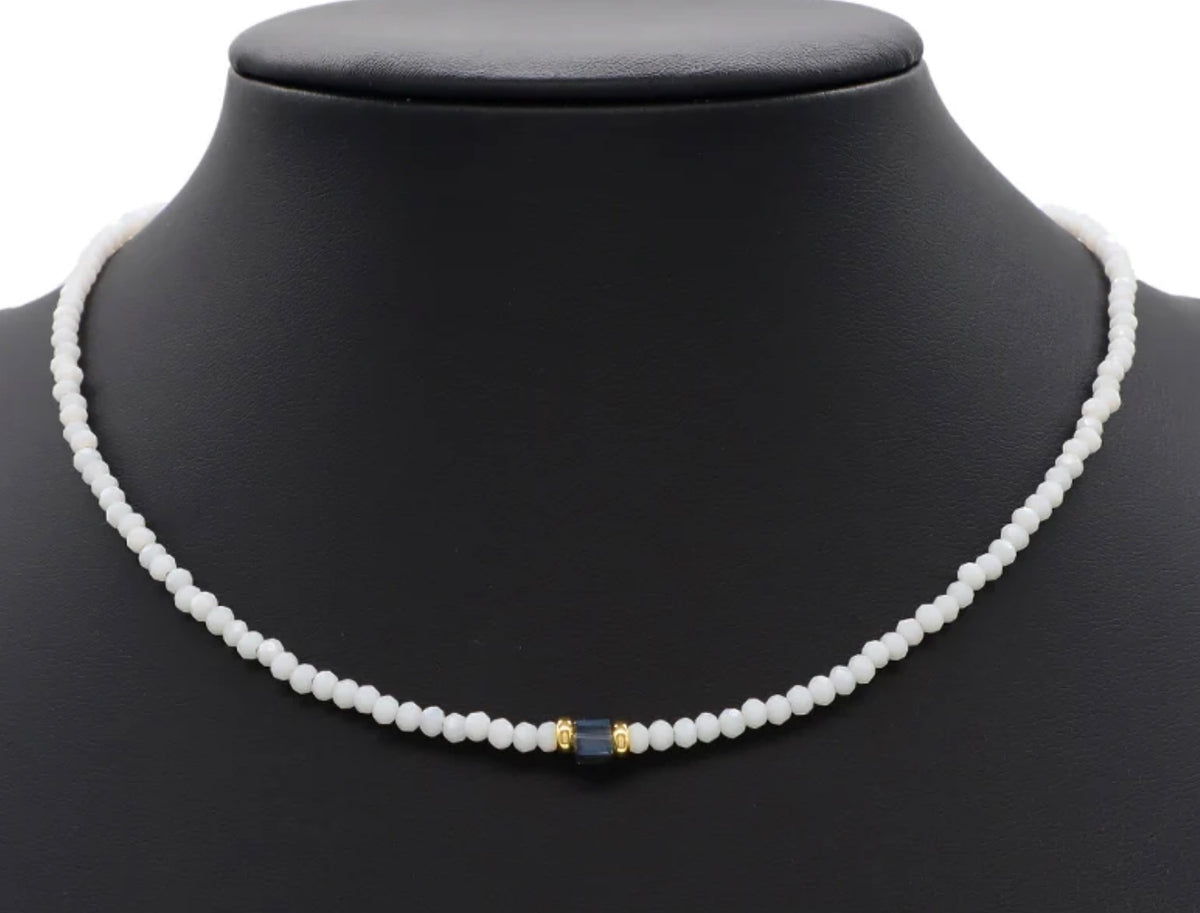 Frostbeam Charm Necklace Bead-Gold "LM"