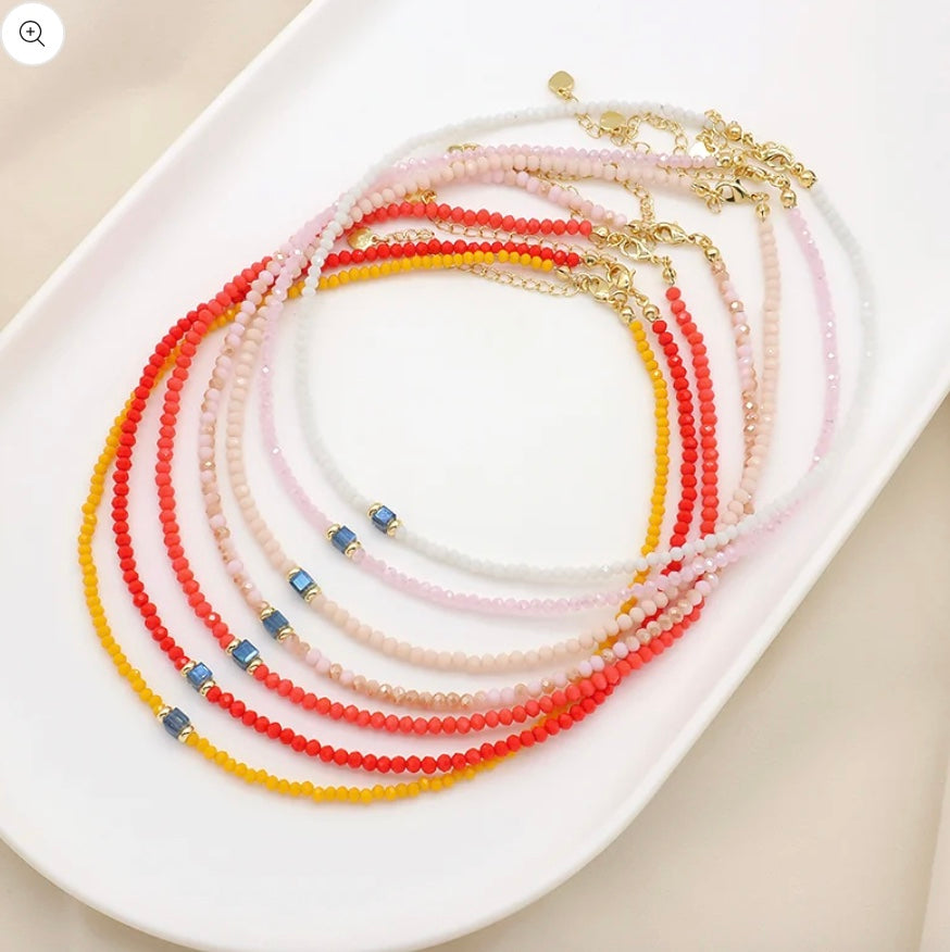 Frostbeam Charm Necklace Bead-Gold "LM"