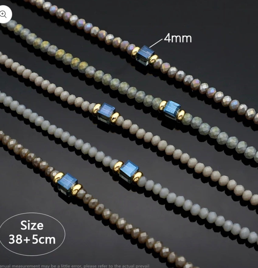 Moonlit Mist Necklace Beads- Gold "LM"