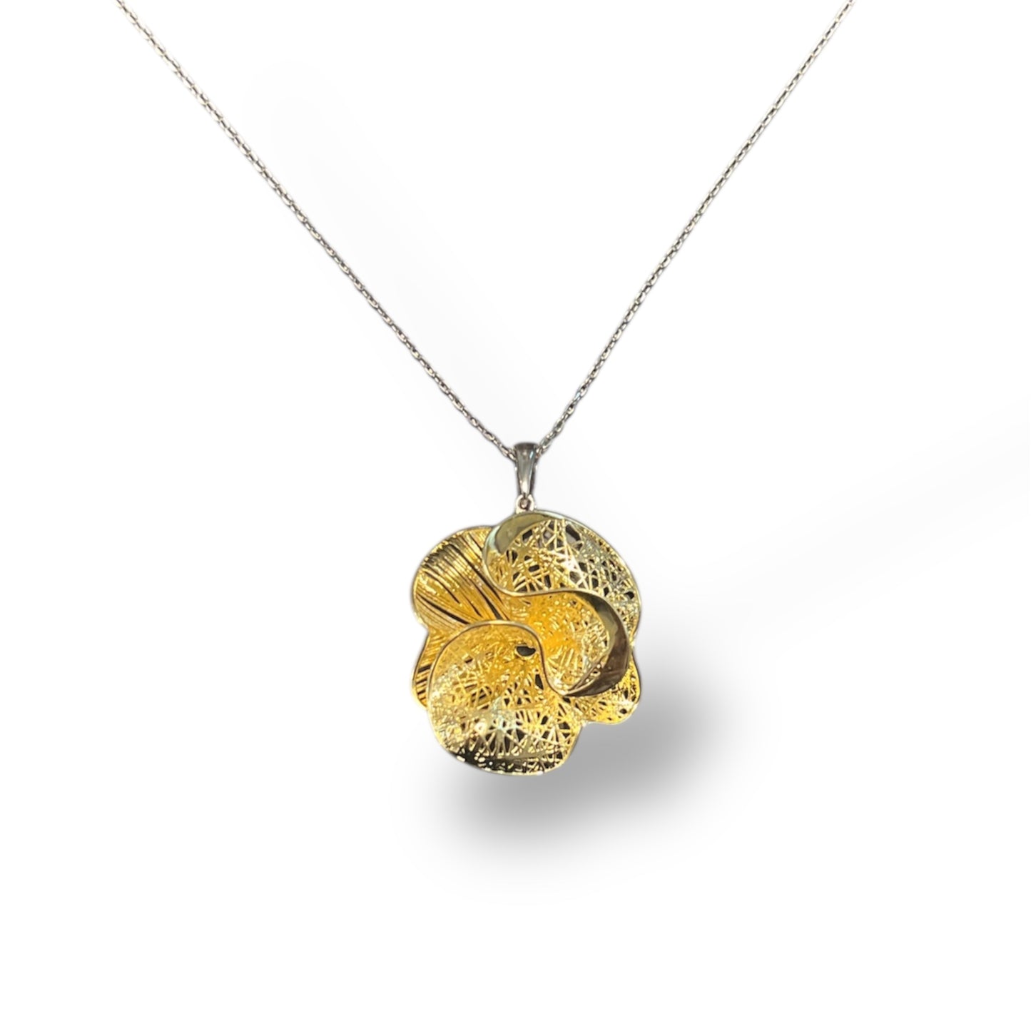 Golden Bloom Statment Necklace-Gold LM