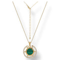 Equinox Orbit Necklace- Malachite Gold LM