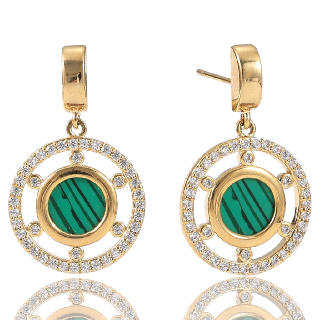 Celestial Circle Drop Earrings "LM"