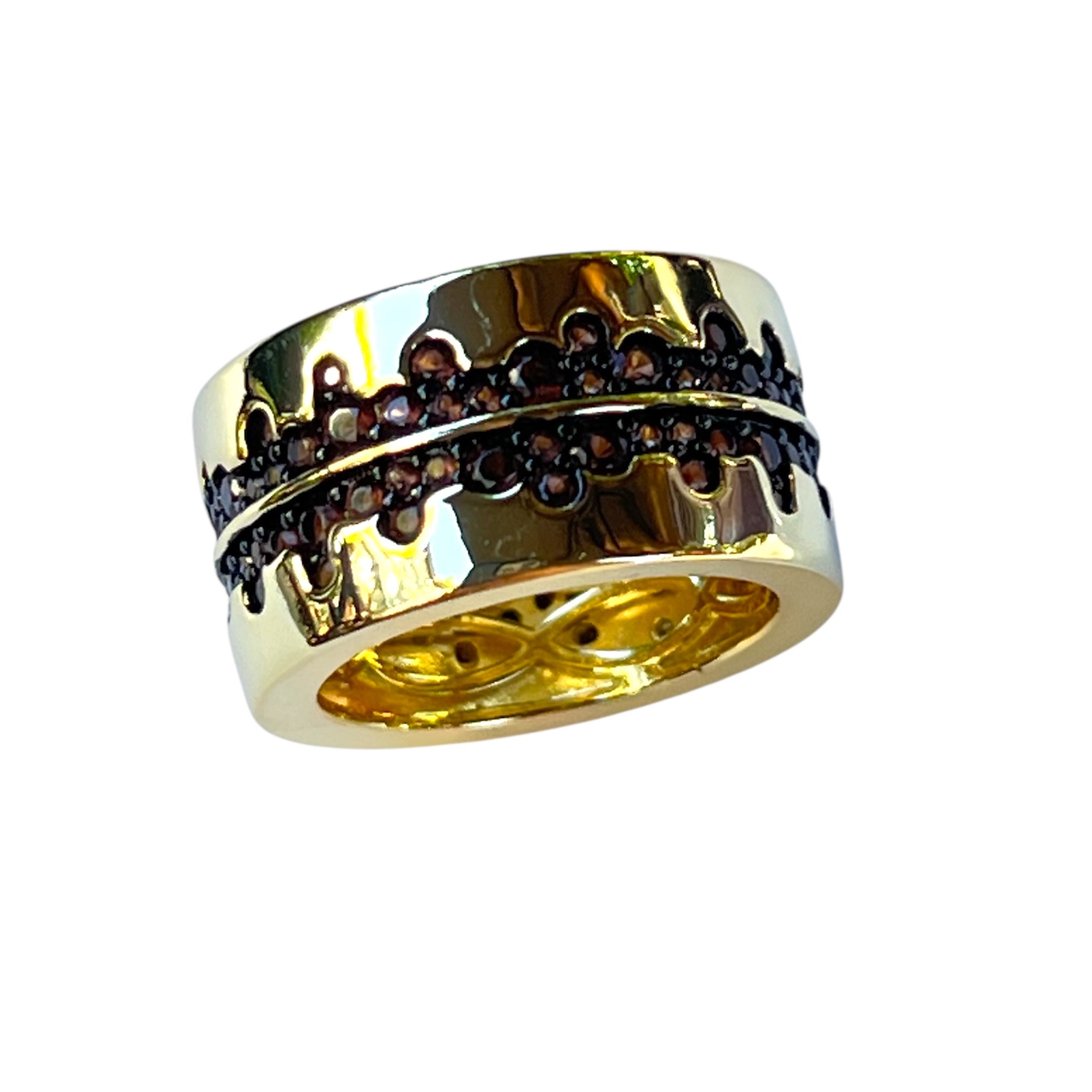 Crown Lace Band Ring "LM"