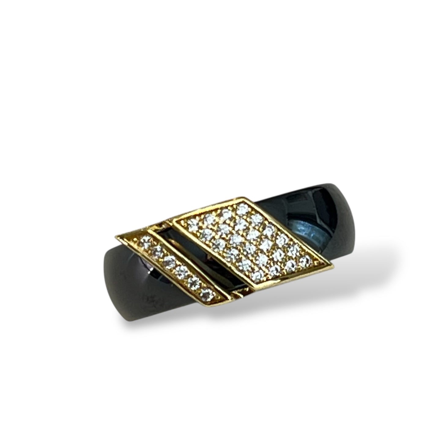 Noir Éclat Ring-Gold LM