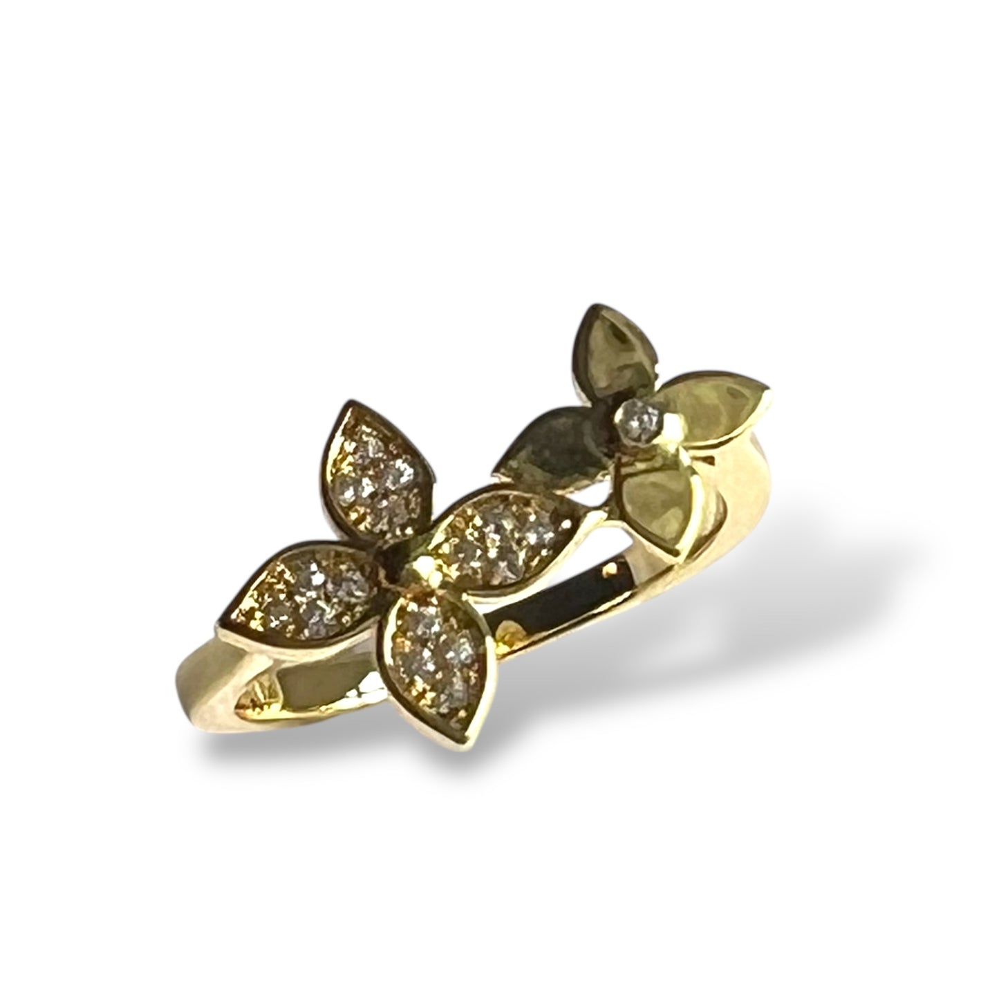 Crystal Bloom Ring-Gold LM