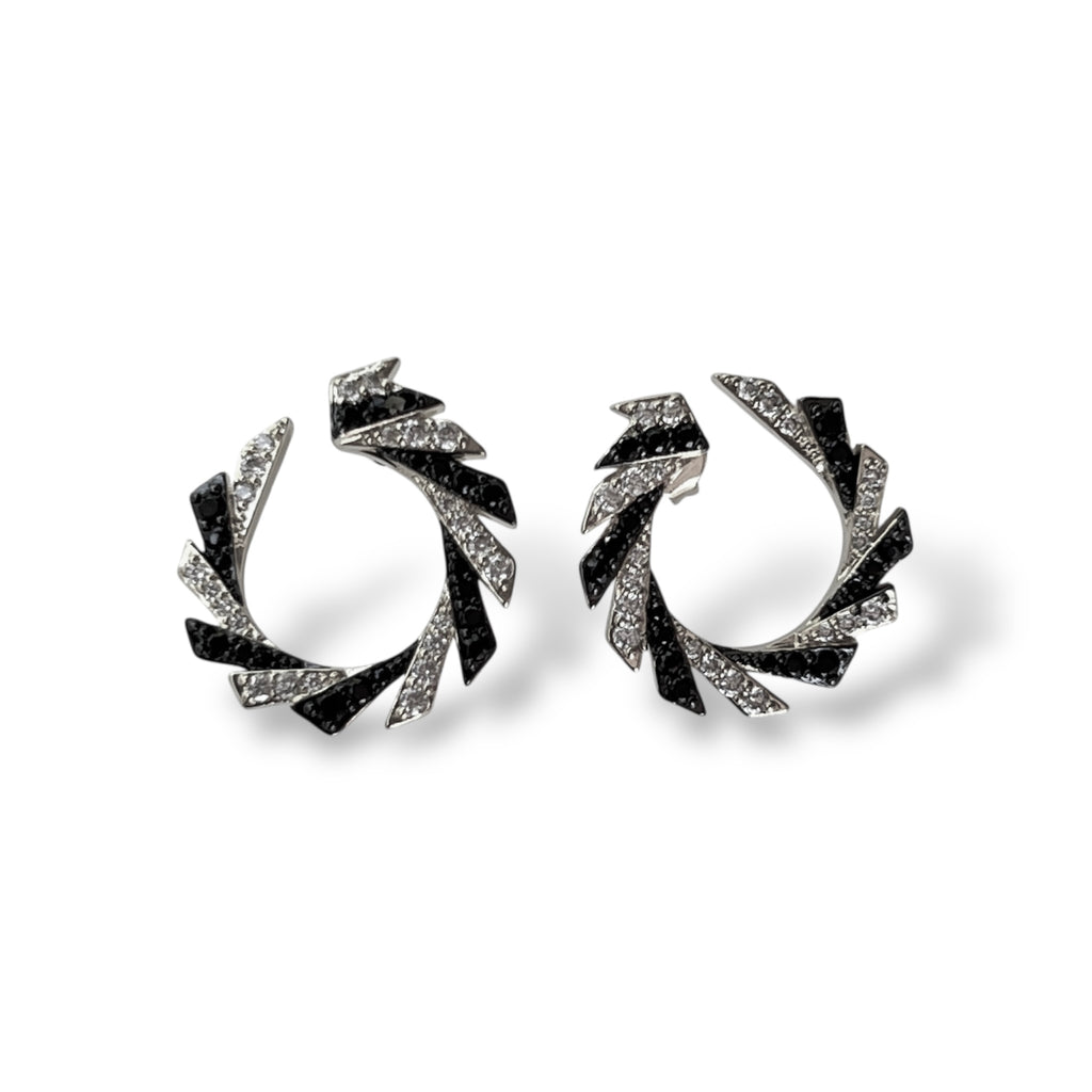 Midnight Swirl Earrings "LM"