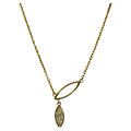 Golden Glint Drape Necklace "LM"