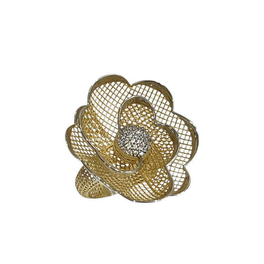 Golden Blossom Filigree Ring-Gold LM