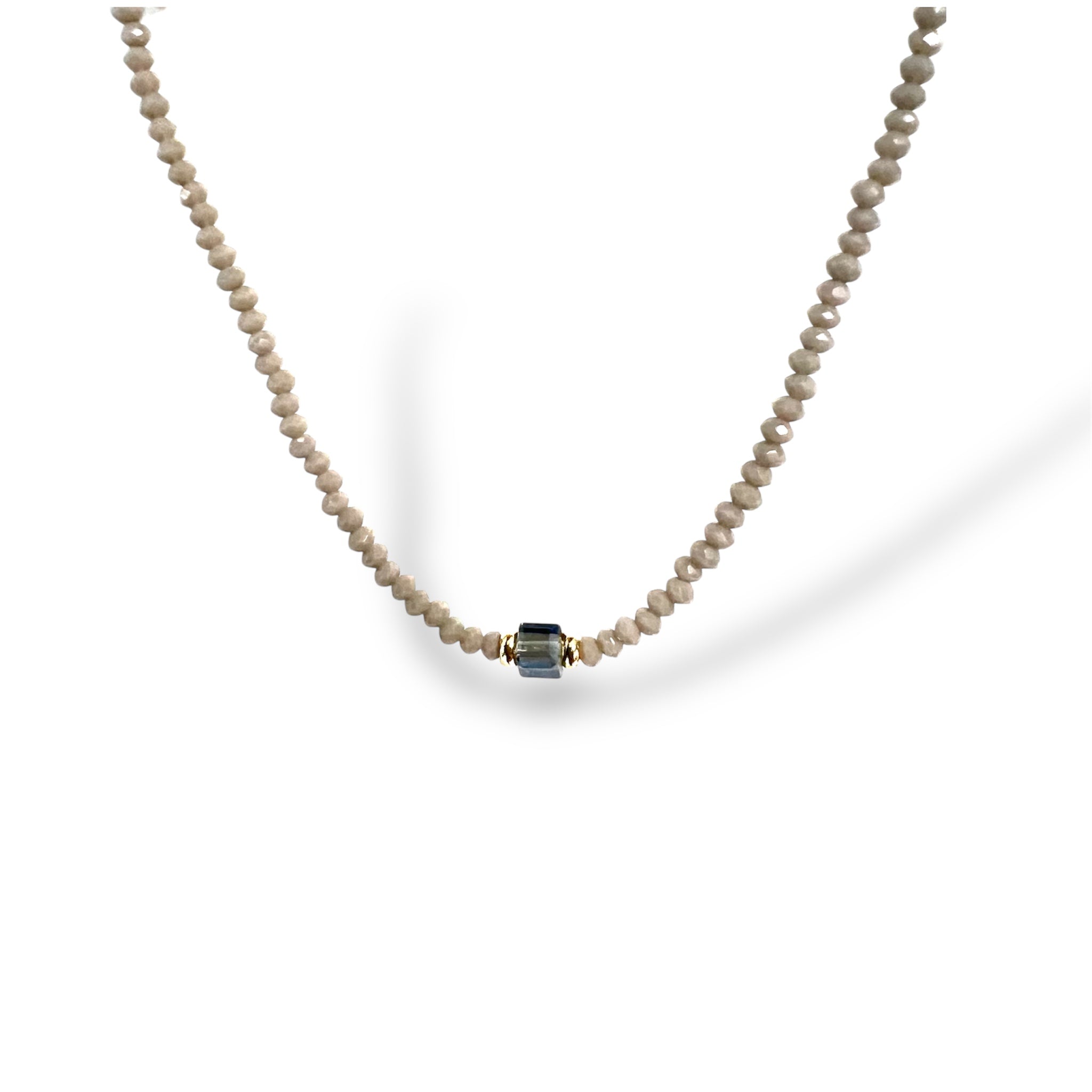 Moonlit Mist Necklace Beads- Gold "LM"