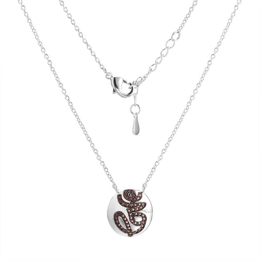 Serpent Ember Medallion Necklace-Silver LM