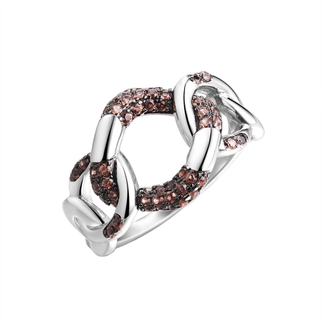 Crimson Link Ring-Silver LM