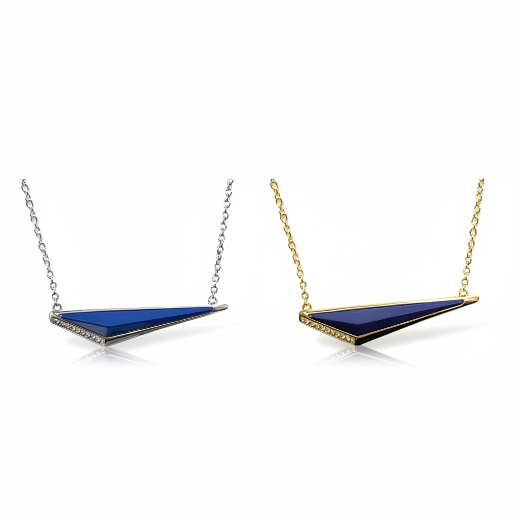 Aurora Edge Necklace – Gold & Silver