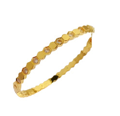 Hexa Shine Bangle-Gold