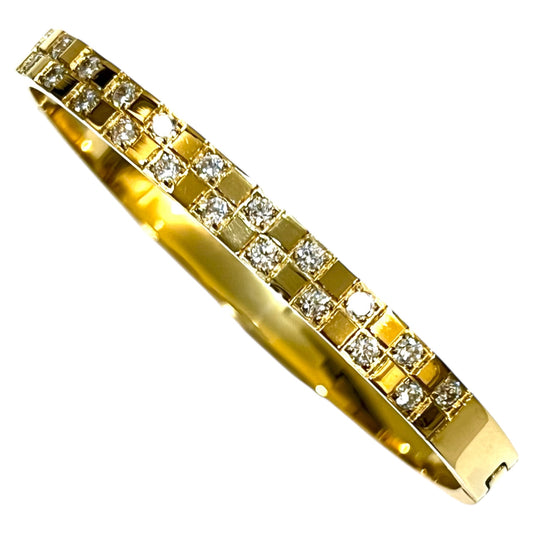 Radiant Row Bangle-Gold LM