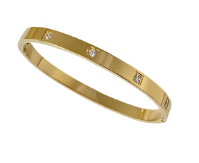 Luxe Dot Bangle-Gold LM