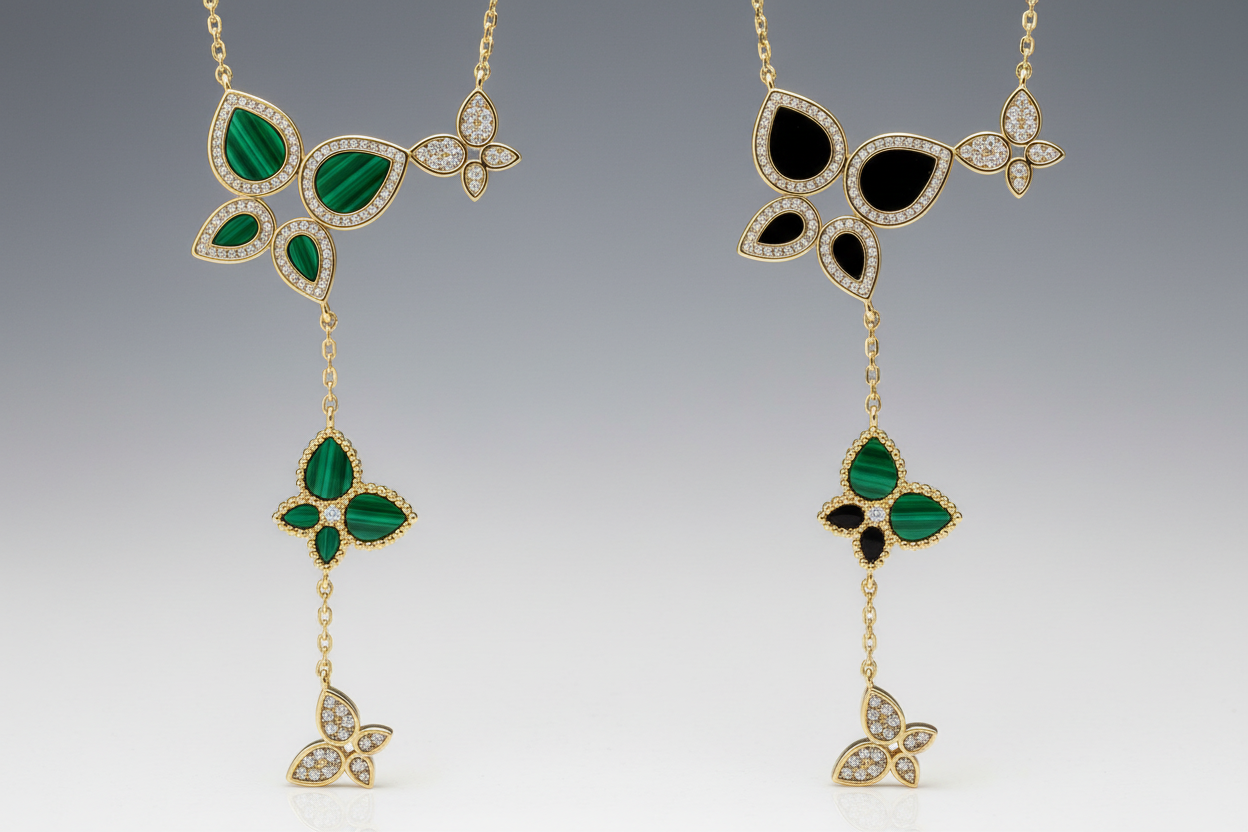 Butterfly Lariat Necklace Set