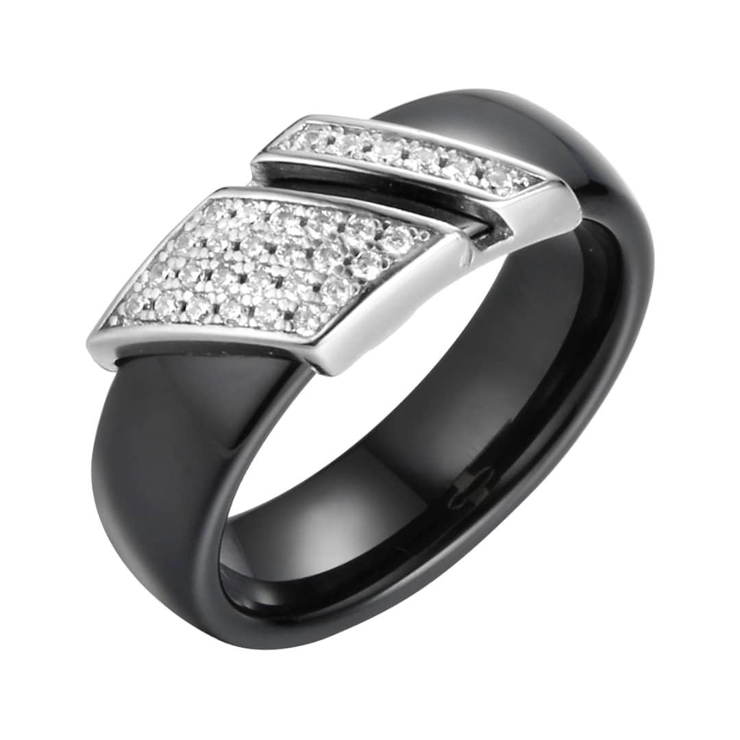 Noir Éclat Ring- Silver LM
