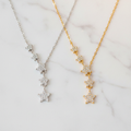 Cascading Star Necklace Gold & Silver