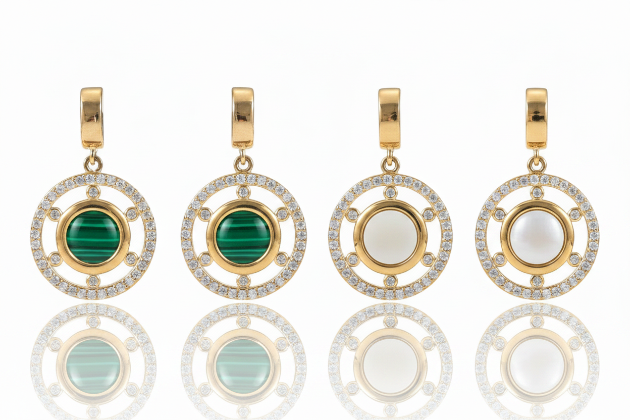 Celestial Circle Drop Earrings - 6 Earrings All Together