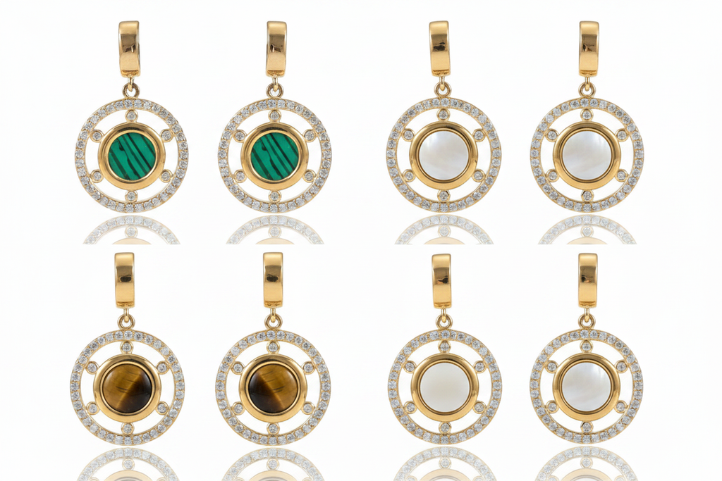 Celestial Circle Drop Earrings - All 6 Earrings 3 Colors