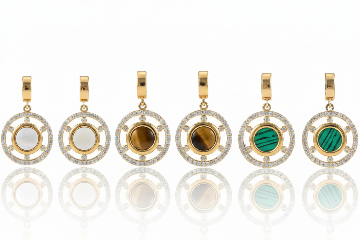 Celestial Circle Drop Earrings - Variant 4