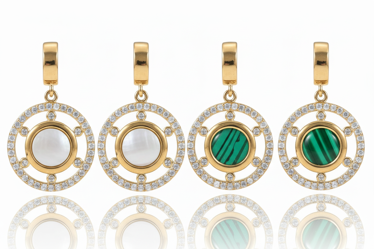 Celestial Circle Drop Earrings - Variant 6